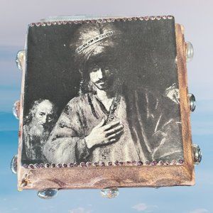 💋 4 FOR $50 / VINTAGE DECOUPAGE RUSSIAN DREAM BOX